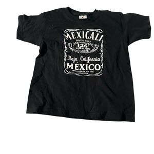 Black Short Sleeve Tee with Mexicali Graphic